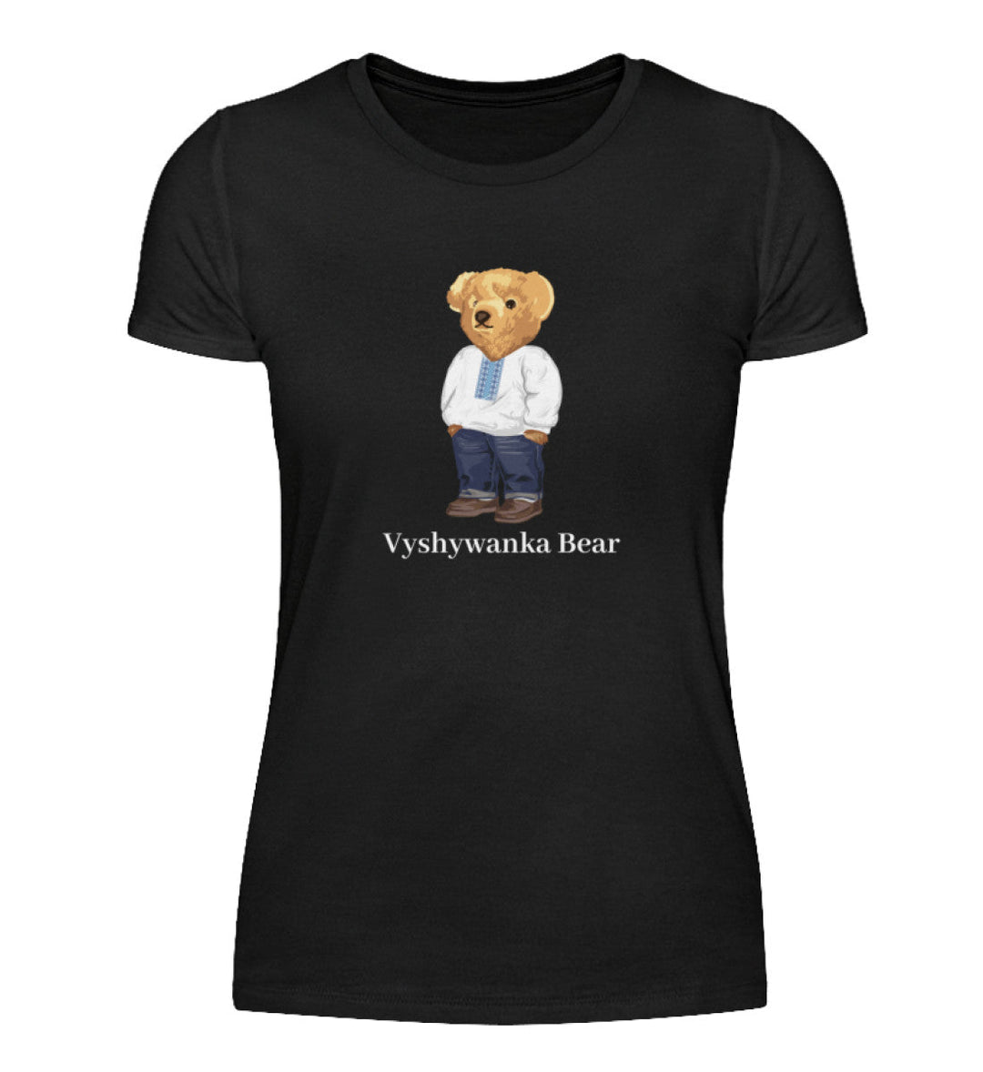 Vyshyvanka Bear (Blau) - Damen Shirt